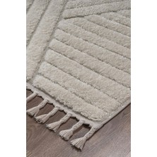 Simerev Halı Bukle Dokuma Yumuşak Halı Salon Oturma Odası Mutfak Yatak Odası Yolluk Kilim Krem Bej