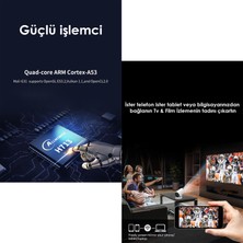 Taşınılabilir Projeksiyon Projektör Cihazı Mini Projektör LED Projektör 4K Projektör Projeksiyon Cihazı Mini Projeksiyon