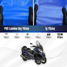 ULTRASHOP Pıaggıo Mp3 500 Motosiklet Brandası Su Geçirmez Branda Mavi Branda Motor Branda