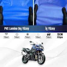 Trıumph Tıger Explorer 1200 Motosiklet Brandası Su Geçirmez Branda Mavi Branda Motor Branda