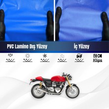 Trıumph Thruxton 1200 R Motosiklet Brandası Su Geçirmez Branda Mavi Branda Motor Branda