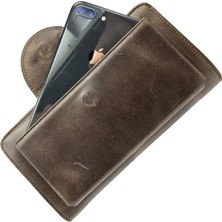 Çanta Yurdu Deri 2003 Kartlık Telefon El Çantası Kahve