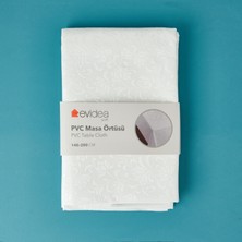 Evidea Soft Lunaria Pvc Masa Örtüsü - Beyaz - 140X200 cm