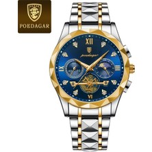 2xudc 996 Gd Bu S Chronograph Poedagar Moda Lüks Chronograph Erkekler Izle Su Geçirmez Aydınlık Paslanmaz Çelik Kuvars Saatler Erkekler Için (Yurt Dışından)