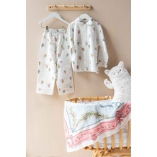 Atelier Babbi Kız Çocuk Pijama Takımı Pamuk Kumaşla Şık Peri Masalı Desenli