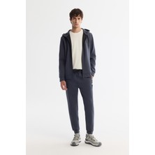 AVVA Erkek Antrasit Beli Lastikli Bağcıklı Bi-Stretch Regular Fit Eşofman Altı B003400