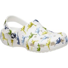 Crocs Classic Character Print Clog K 209695-9DH Beyaz Terlik