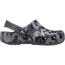 CROCS Classic Camo Clog K 207594-097 ÇOCUK Siyah/Grey Sandalet&Terlik