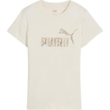 PUMA ESS+ ANIMAL Tee 681490-30 KADIN Mor Tişört