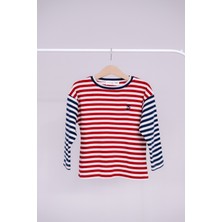Uzun Kollu T-Shirt / Bordo Çizgili