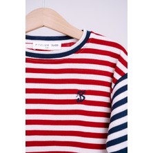 Uzun Kollu T-Shirt / Bordo Çizgili