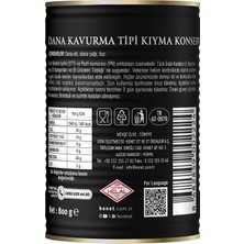 Dana Kavurma Tipi Kıyma Konservesi 800G - Pratik ve Lezzetli Hazır Yemek