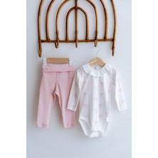 Atelier Babbi 2'li Body & Pantolon Seti - Kurdele / Pembe