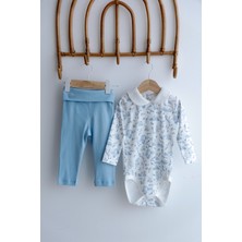 Atelier Babbi 2'li Body & Pantolon Seti - Toıle De Jouy / Mavi