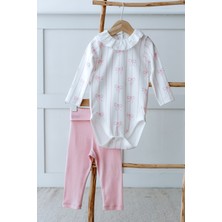 Atelier Babbi 2'li Body & Pantolon Seti - Kurdele / Pembe