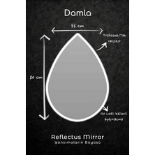 Reflectus | Damla Beyaz LED Ayna 80*56 cm / Dekoratif Banyo LED Aydınlatmalı Ayna