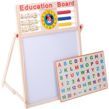 Hamaha Eğitici Ahşap Oyuncak |çift Taraflı Eğitici Yazı Tahtası | Manyetik ve Ahşap 47 cm
