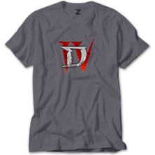 Z zepplin Diablo Iv For Logo Gri Tişört