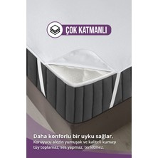Vavey Pamuklu Dört Köşe Lastikli Su Sıvı Geçirmez Yatak Koruyucu Alezi 70 x 140  cm