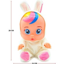Global Toys Mavi Beyaz ve Pembe Renk Ağlayan ve Konuşan Et Bebek