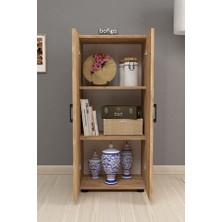 Bofigo 3 Raflı 2 Kapaklı Klasörlük Dolabı Mutfak Dolabı Banyo Dolabı Çok Amaçlı Dolap Fulya Çam
