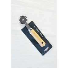 Nishev  Bambu Saplı Metal Pizza Dilimleyici