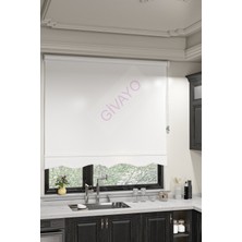 Ekru Stor Zebra Güneşlik Perde Etek Dilimli Modern Kumaş
