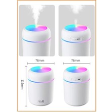 H2O Humidifier Elektrikli Hava Nemlendirici 300 ml Buhar ve Aromatik Koku Difizörü