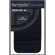 Fantastic 4'lü Paket (Siyah) Ütü ile Yapışan Dokuma Arma Patch Giysi & Kıyafetler Için Süs Yama Kolay Uygulama Dayanıklı