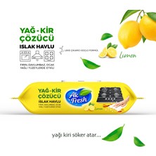 Ak Fresh Yağ-Kir Çözücü Islak Havlu Yağlı Yüzeylerde Etkili 85 Adet Büyük Boy