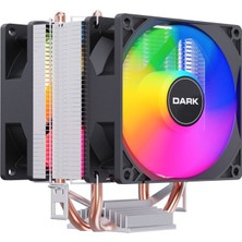 Dark Freezer X94 2025 Edition 2x9cm FRGB Led Fanlı, 48CFM - 110W TDP, 2x Isı Borusu, LGA1700 - AM5 Uyumlu, Direct Contact İşlemci Soğutucu (DKCCX94BL)