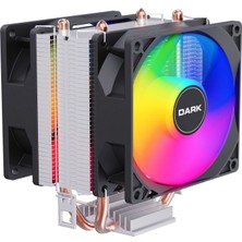 Dark Freezer X94 2025 Edition 2x9cm FRGB Led Fanlı, 48CFM - 110W TDP, 2x Isı Borusu, LGA1700 - AM5 Uyumlu, Direct Contact İşlemci Soğutucu (DKCCX94BL)