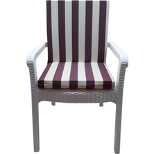 Mirzade 6 Adet Elit Su Geçirmez Yüksek Arkalı Minder-Bordo/krem