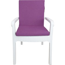 Mirzade 6 Adet Elit Yüksek Arkalı Minder Duck Bezi-Mor