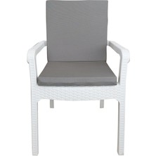 Mirzade 6 Adet Elit Yüksek Arkalı Minder Duck Bezi-Koyu Gri