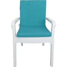 Mirzade 6 Adet Elit Yüksek Arkalı Minder Duck Bezi-Su Yeşili