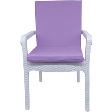 Mirzade 6 Adet Elit Yüksek Arkalı Minder Duck Bezi-Lila