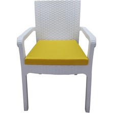 Mirzade 6 Adet Hera Siesta Minder Su Geçirmez Kumaş 5 cm Gri Sünger-Sarı