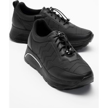 Ccway Bağcıklı Kadın Günlük Ayakkabı Siyah Siyah