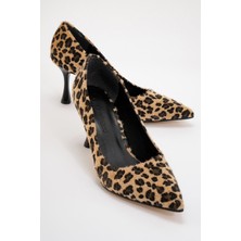 Ccway Kadın Stiletto Ayakkabı LEOPAR