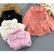 Kız Çocuk Tavşan Modeli Kürklü Mont