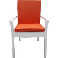 Mirzade 4 Adet Elit Yüksek Arkalı Minder Duck Bezi-Turuncu