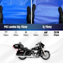 ULTRASHOP Harley Davidson Electra Glide Standart Flhtı Motosiklet Brandası Su Geçirmez Branda Mavi Motor Branda