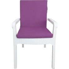 Mirzade 4 Adet Elit Yüksek Arkalı Minder Duck Bezi-Mor