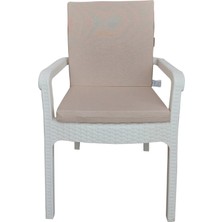 Mirzade 6 Adet Elit Yüksek Arkalı Minder Duck Bezi-A.bej