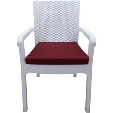 Mirzade 6 Adet Hera Siesta Minder Su Geçirmez Kumaş 5 cm Gri Sünger-Bordo