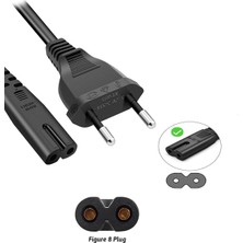 Güç Kablosu Tv/radyo/laptop/ps Adaptör 2 Pin Teyip Fişi 1,5 Metre