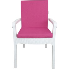 Mirzade 6 Adet Elit Yüksek Arkalı Minder Duck Bezi-Fuşya