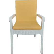 Mirzade 6 Adet Elit Yüksek Arkalı Minder Duck Bezi-Sarı