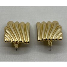 By Nur Takı Gold Renkli Küpe